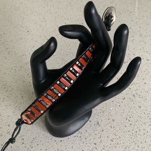 NWOT — Costume Jewelry — Leather Beaded Bracelet